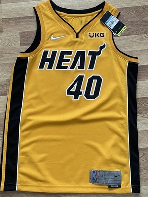 Nike Miami Heat Udonis Haslem Trophy Gold Earned Edition Swingman Jersey M