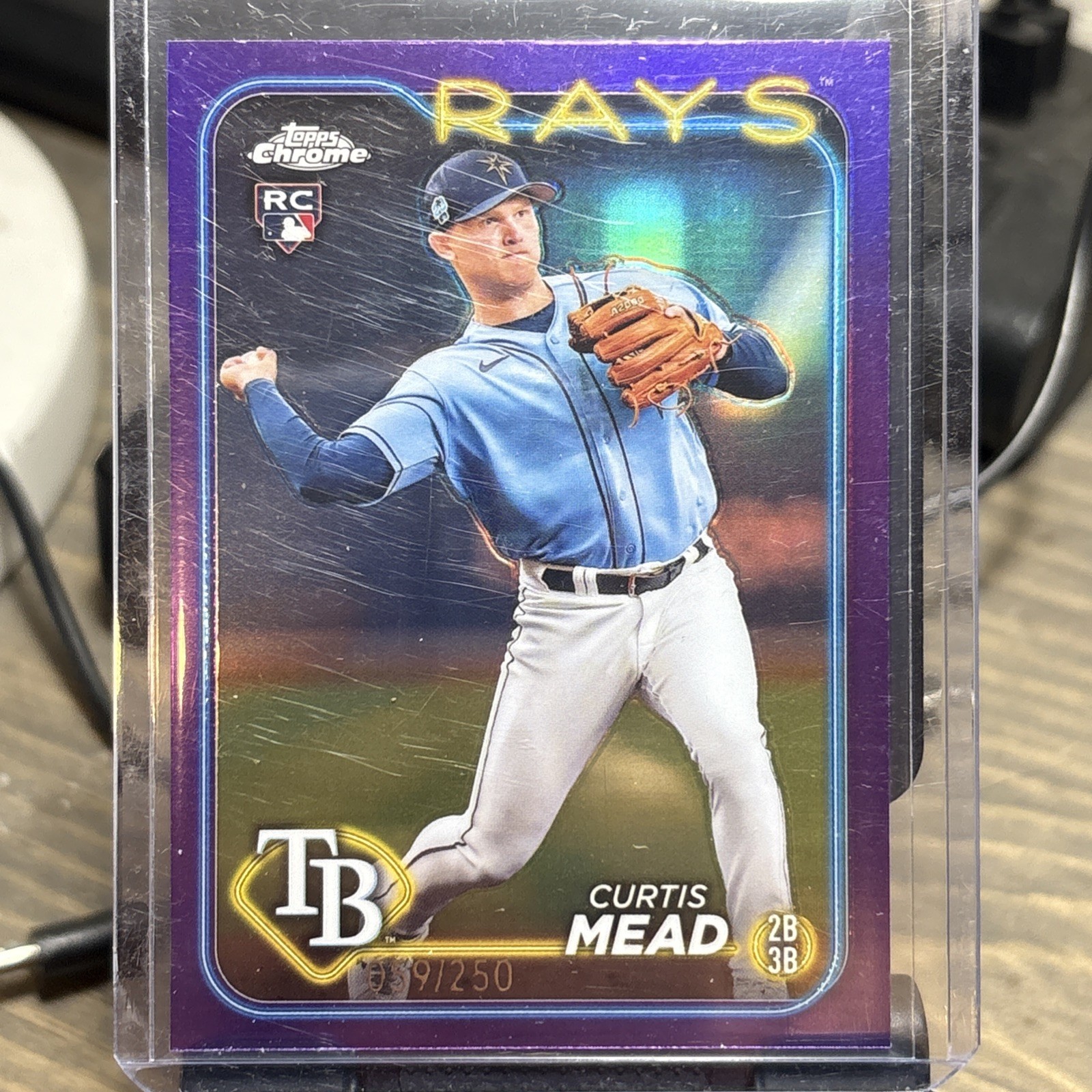 2024 Topps Chrome - Curtis Mead #209 Purple Refractor /250 (RC)
