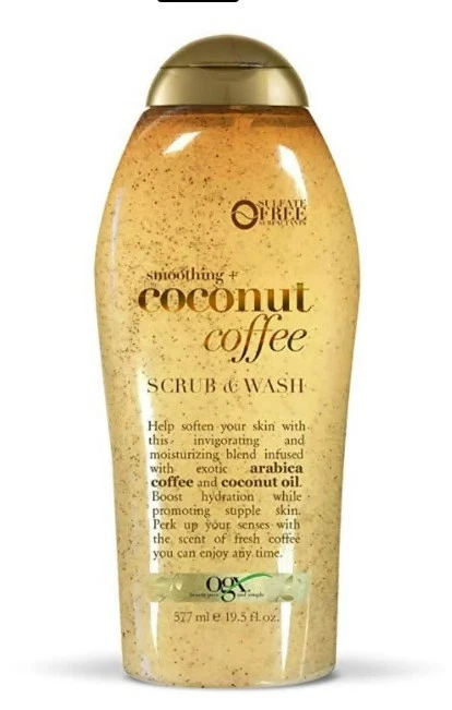 OGX Rose Water & pink Salt + Coconut Coffee Body Scrub & Wash 195mL - USA IMPORT - Image 3 of 3