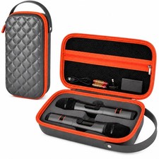 Gwcase Premium Pu Leather Microphone Case For Jbl Wireless Two Mic System