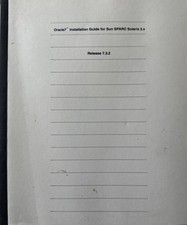 Oracle7 Installation Guide for Sun SPARC Solaris 2.x
