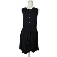 Gap Women's Sleeveless Button-up Shirt Dress Size S Knee Length Belt Pockets