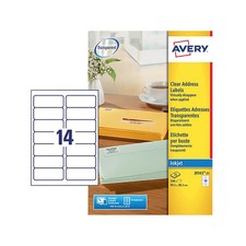 Avery (PACK OF 350) Inkjet Address Labels 14 Per Sheet White J8563-25 *FREE DEL*