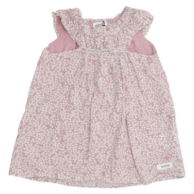 Newbie by KappAhl, Kleid, Größe: 80, Pink/Weiß, Blumen, Mädchen #8uN