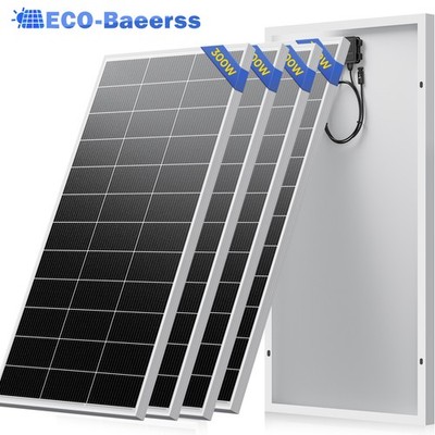 300W 600W 900W 1800W Mono Solar Panel 12V Charg Off-Grid Battery Power RV Boat