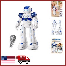 RC Robot Toy for Kids Gesture Control Programmable Remote Control Blue