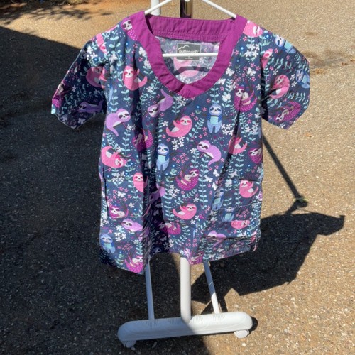 Women's Butter-Soft Animal Print Scrub Top Size S