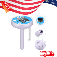 Pool Solar Powered Digital Thermometer IP68 Waterproof with Rope for Outdoor New