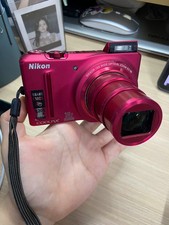 Nikon COOLPIX S9100 12.1MP 18x Optical Zoom Compact Digital Camera Red 90%New