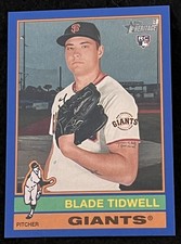 2025 Topps Heritage High Number - Blue Border- #698 - Blade Tidwell - RC Giants