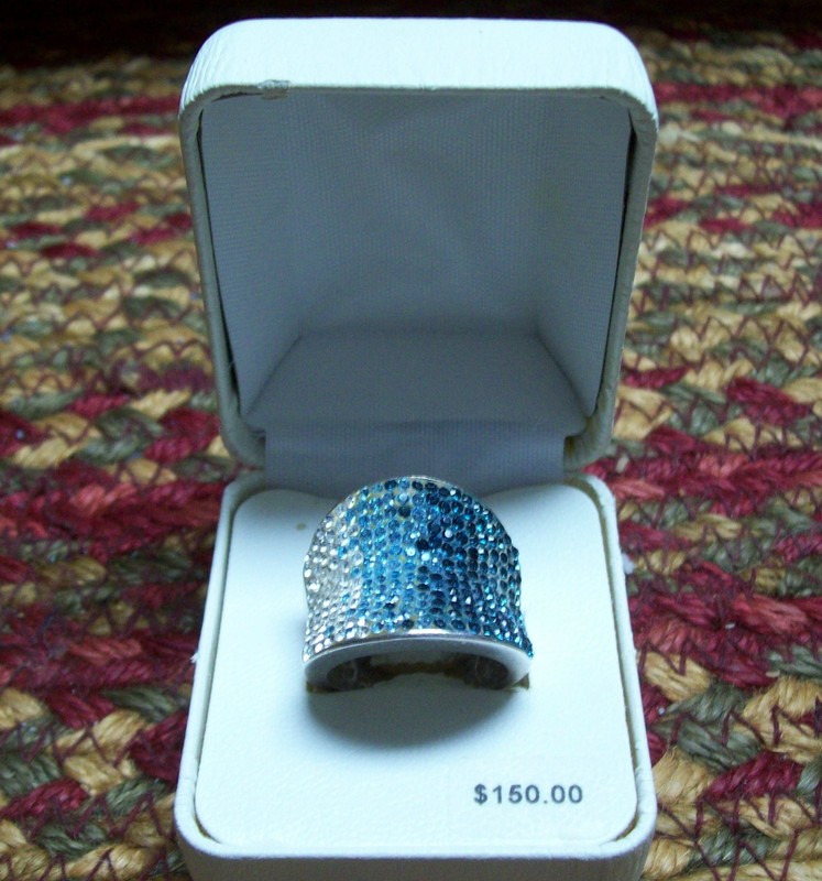 Artistiqus 925 Sterling Silver Size 9 Multi Colors Cocktail Ring