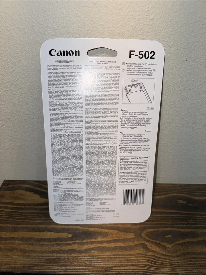 Canon F-502 Scientific Statistical Calculator New Batteries - Image 2 of 3