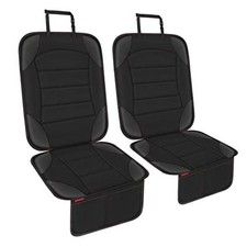 Car Seat Protector for Child Car Seat - Waterproof Non-Slip 2 Pack Black