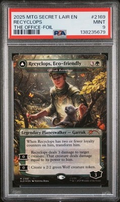 2025 MTG Secret Lair Dwight Schrute The Office Foil Card #2169 PSA
