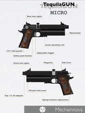 TequilaGUN MICRO PCP  Airgun .22 5.5 mm Caliber Air Rifle