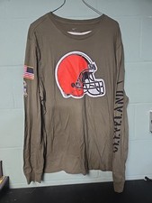 Nike Cleveland Browns Salute to Service Long Sleeve NFL Graphic Tee Men’s LARGE