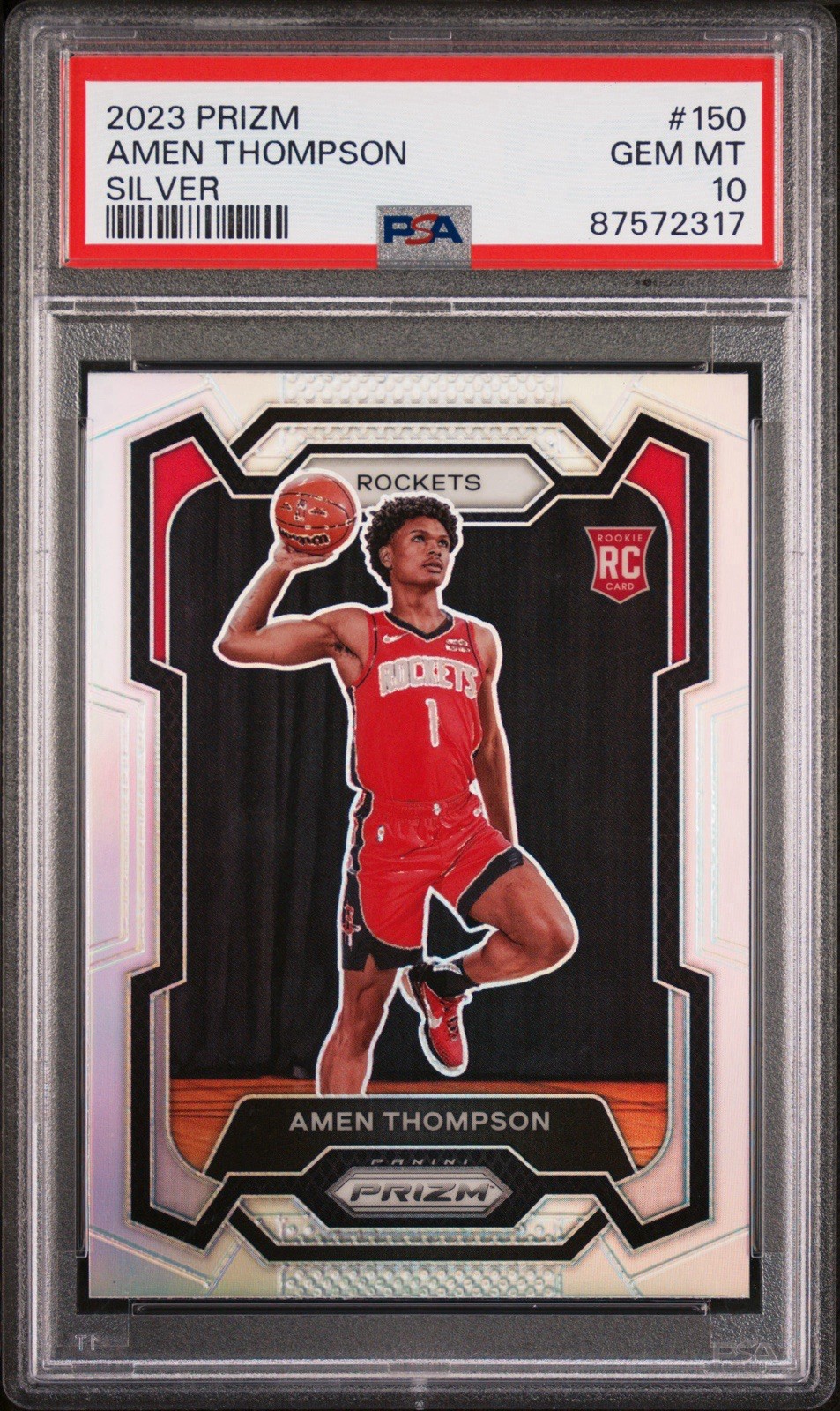 2023/2024 Panini Prizm - Amen Thompson #150 Silver Prizm (RC) PSA 10 GEM MINT 💎