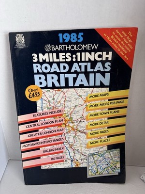 Vintage Road Atlas Bartholomew Britain 1985 Road Maps Central/Greater London