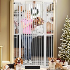 71 Inch Extra Tall Pet Gate for Cats, 29.5-43" Adjustable Wide Dog Gates, Pre...