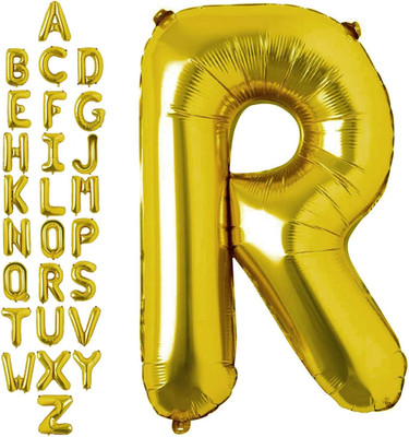 40 Inch Gold Letter R Balloons, DIY Phrase Foil Alphabet Letter R Balloons DIY W