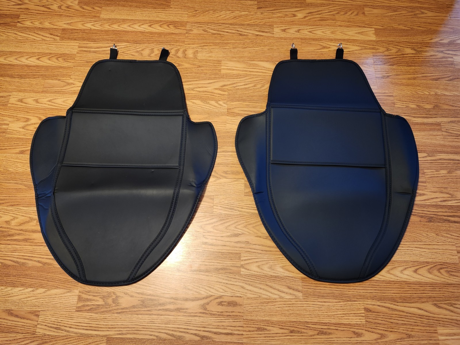 Leather Seat Back Protectors for Tesla Model Y, 3, S, X | Set of 2 | Black
