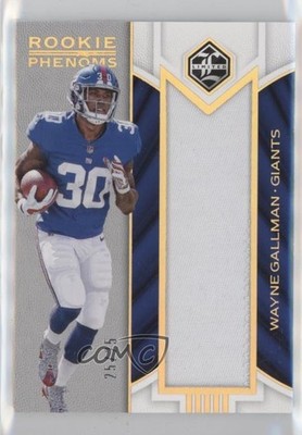 2017 Limited Rookie Phenoms Jerseys Spotlight Gold 25/25 Wayne Gallman RC b9e