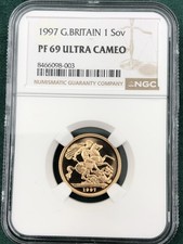 1997 Gold Proof Sovereign- NGC - PF69UC