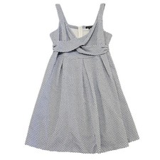 ELOQUII Dress Women Size 22 Blue White Polka Dot Fit & Flare Sleeveless Party