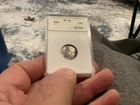 1963 Roosevelt Dime ANACS MS-64, first gen. Holder. Toned. Rattler sized.