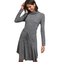 Anthropologie Sunday In Brooklyn Lagenlook Cowl Neck Dress Sz Small Dark Gray