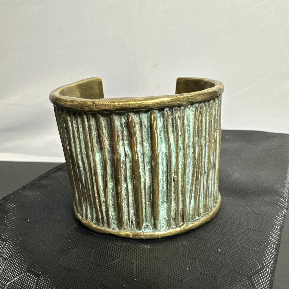 Elaine Coyne Wearable Art Modernist, Lost Wax, Cuff Bracelet - Image 2 of 4
