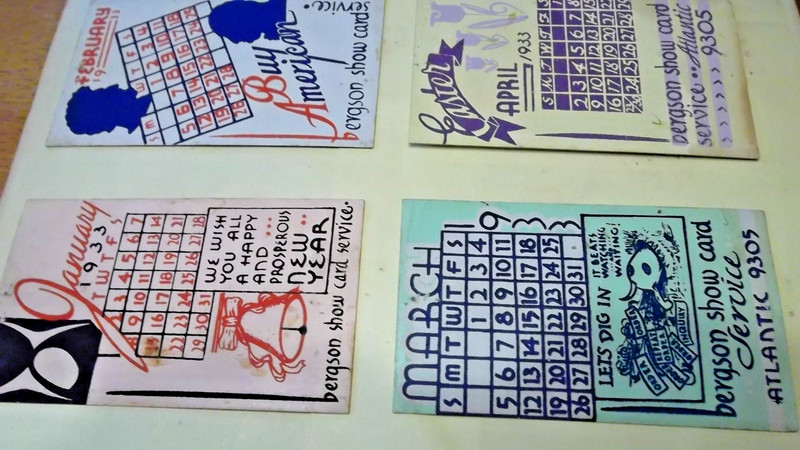 LOT  84 ADVERTISING  CALENDAR  CARDS 1933-1939