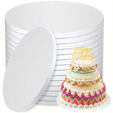 8/10/12in Cake Boards Drums Round, 1/2" Thick For Baking,Birthday,Wedding,Party