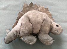 DAKIN Vintage 1990 Prehistoric Pets Gray LITTLE STEGOSAURUS Dinosaur 10" Plush