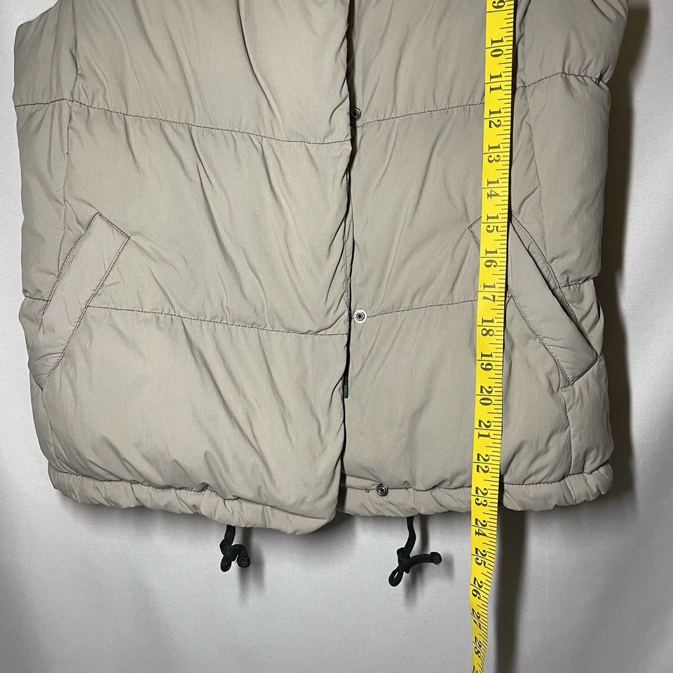 JAMES PERSE Yosemite Gray Sleeveless Down Puffer Vest Jacket Women's Size 2 Zip - Image 3 of 4