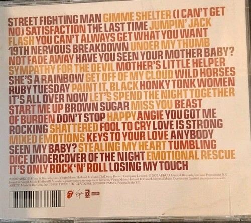 Forty Licks by The Rolling Stones (CD, 2002) Greatest Hits Best Of Compilation - Picture 2 of 2