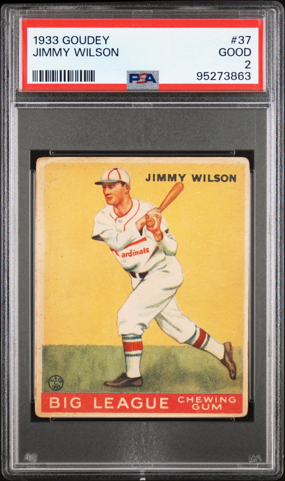 1933 Goudey #37 Jimmy Wilson PSA 2