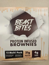 Beast Bites Protein Brownie Variety Pack - Lot of 24 - 6 Flavors