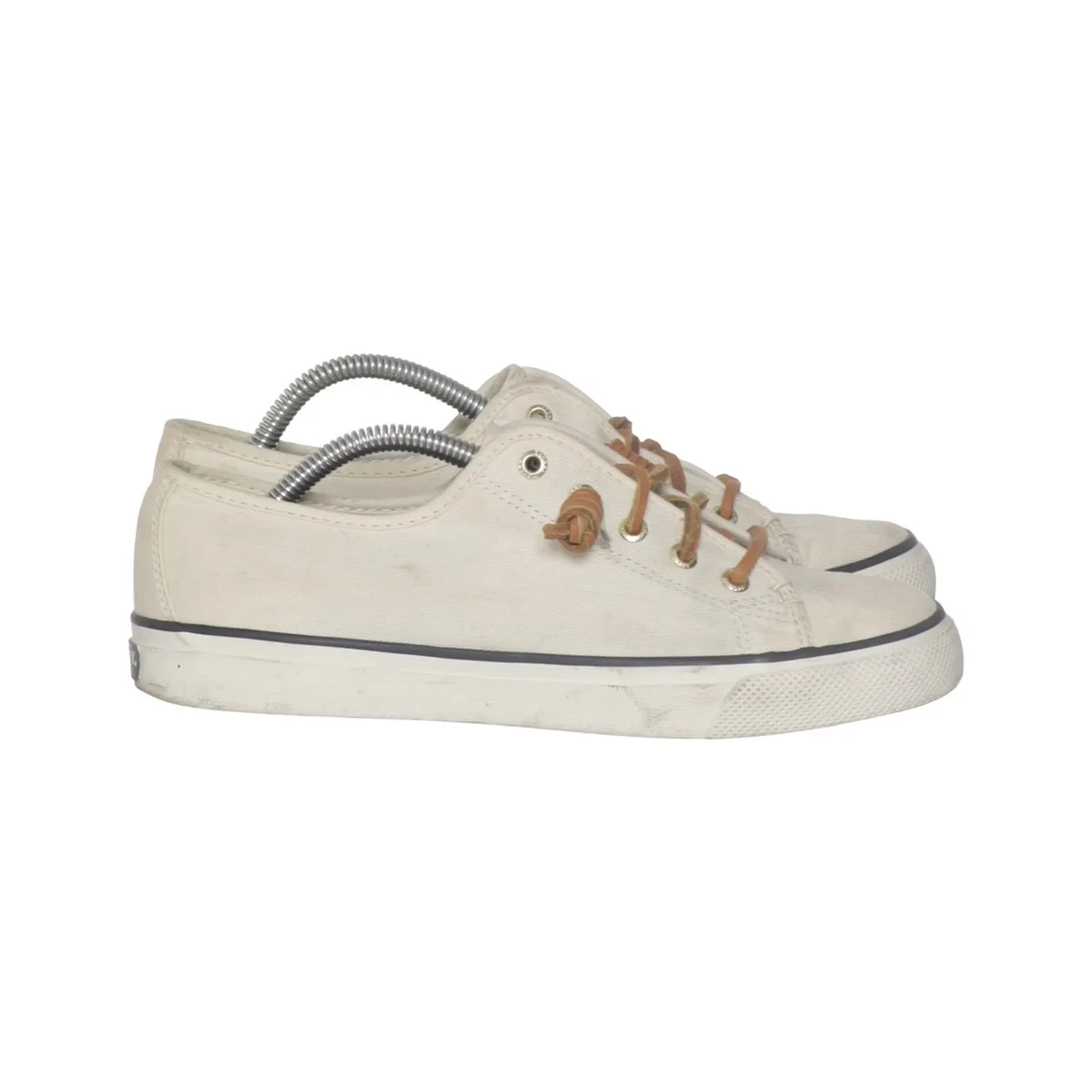 Sperry Top Sider, Canvas Sneaker, Größe: 38, model: crest vibe, Weiß/Braun #nGc