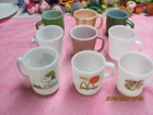 ANCHOR HOCKING FIRE KING VINTAGE D HANDLE COFFEE MUGS CUPS SET OF 9 COLLECTION