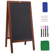 VEVOR 20"x40" Wood A-Frame Chalkboard Menu Display Easel Sign Sidewalk Wedding