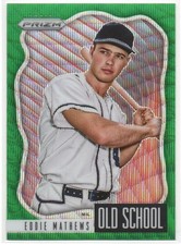Eddie Mathews 2021 Panini Prizm Old School Prizms Green Wave #4 Milwaukee Braves