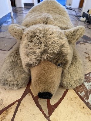 Vintage Steiff Tier Urs Teddy Bär 118 cm lang!Liegender Bär