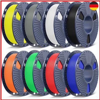 SUNLU 3D Drucker Filament Bündel 2KG, Multicolor PLA+ Filament 1.75mm ±0.02mm,