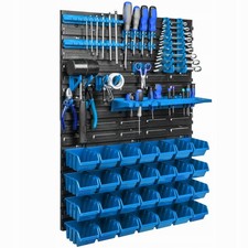 Garage Tool Wall Panel with 28 Bins - Organiser Storage System
