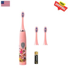 Fun Blue/Pink Sonic Toothbrush with Timer and Soft Bristles for Kids' Oral Care