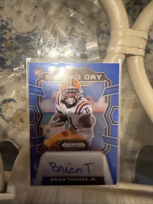2024 Panini Prizm Draft Picks -Brian Thomas Jr. #SD-BTJ Blue /149 (AU, RC)