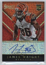 2014 Panini Select Rookie Red Mojo Prizm 15/15 James Wright #RA-JWR Auto t7q