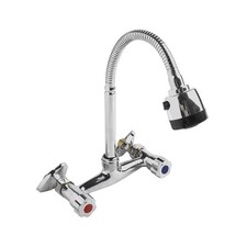 Practical Two Handle Kitchen Faucet with 360 Degree Swivel Functionality