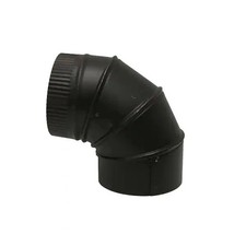 6 in. Stove Pipe Elbow Black Wood Burning Adjustable Angle Round Pipe Vent Duct